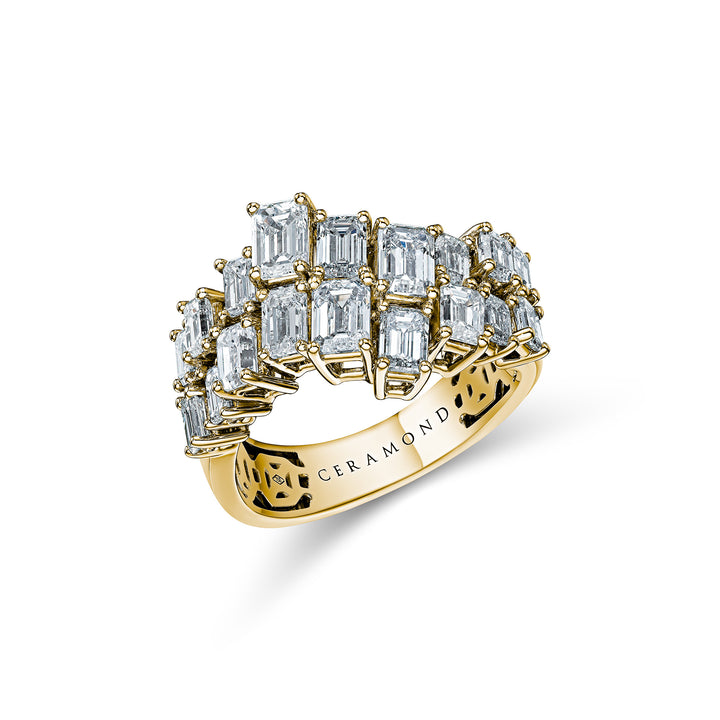 CERAMOND's EMERALD Ring in Yellow Gold
