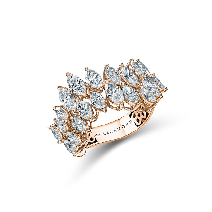 CERAMOND's MARQUISE Ring in Pink Gold