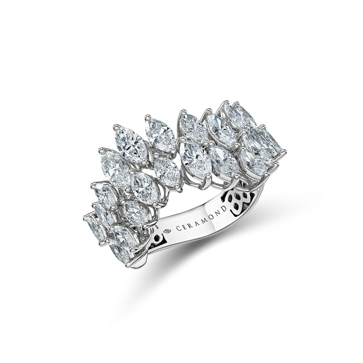 CERAMOND's MARQUISE Ring in White Gold