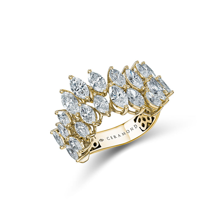 CERAMOND's MARQUISE Ring in Yellow Gold
