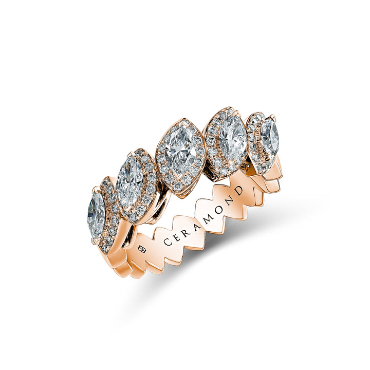 CERAMOND's MQ Ring in  Pink Gold