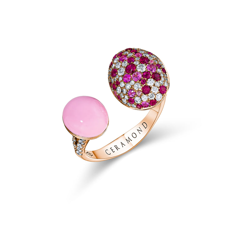 خاتم بونبون كليو روبي من الذهب الأصفر