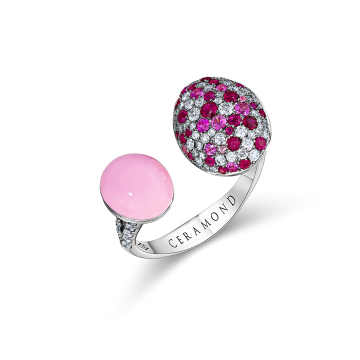 خاتم بونبون كليو روبي من الذهب الأصفر