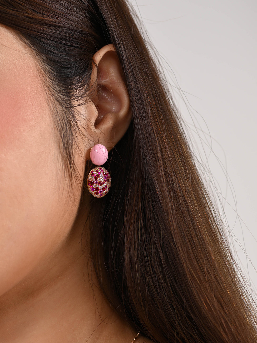 CERAMOND'S Candy Earrings in Pink Gold